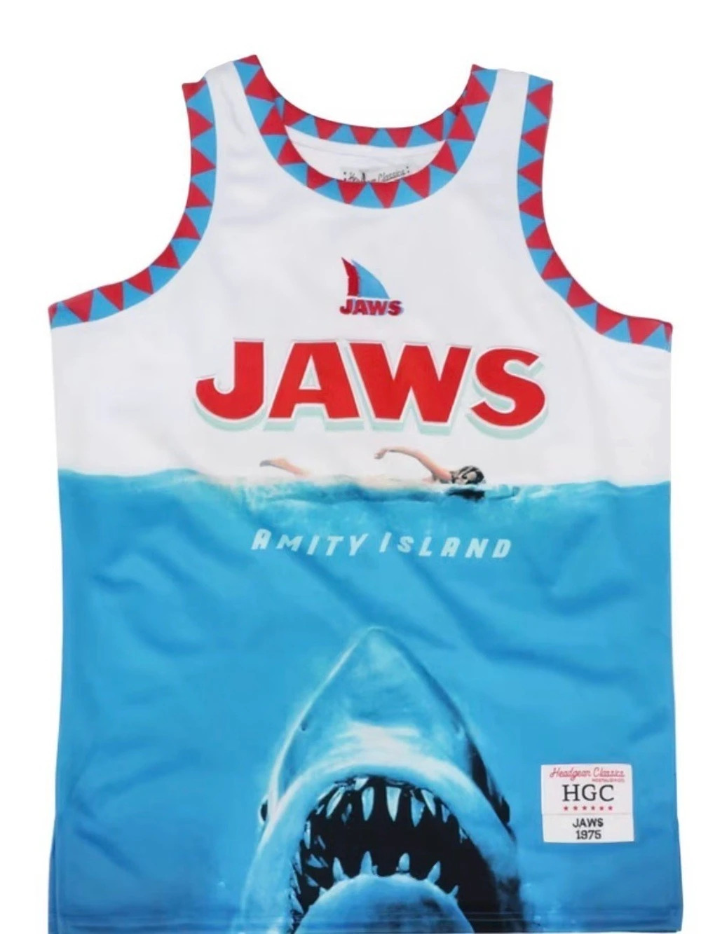 Headgear Classics Jaws Men's Premium Embroidered Basketball Jersey Sz M